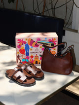 COMBO: Bolso + Sandalia Chocolate/Chocolate