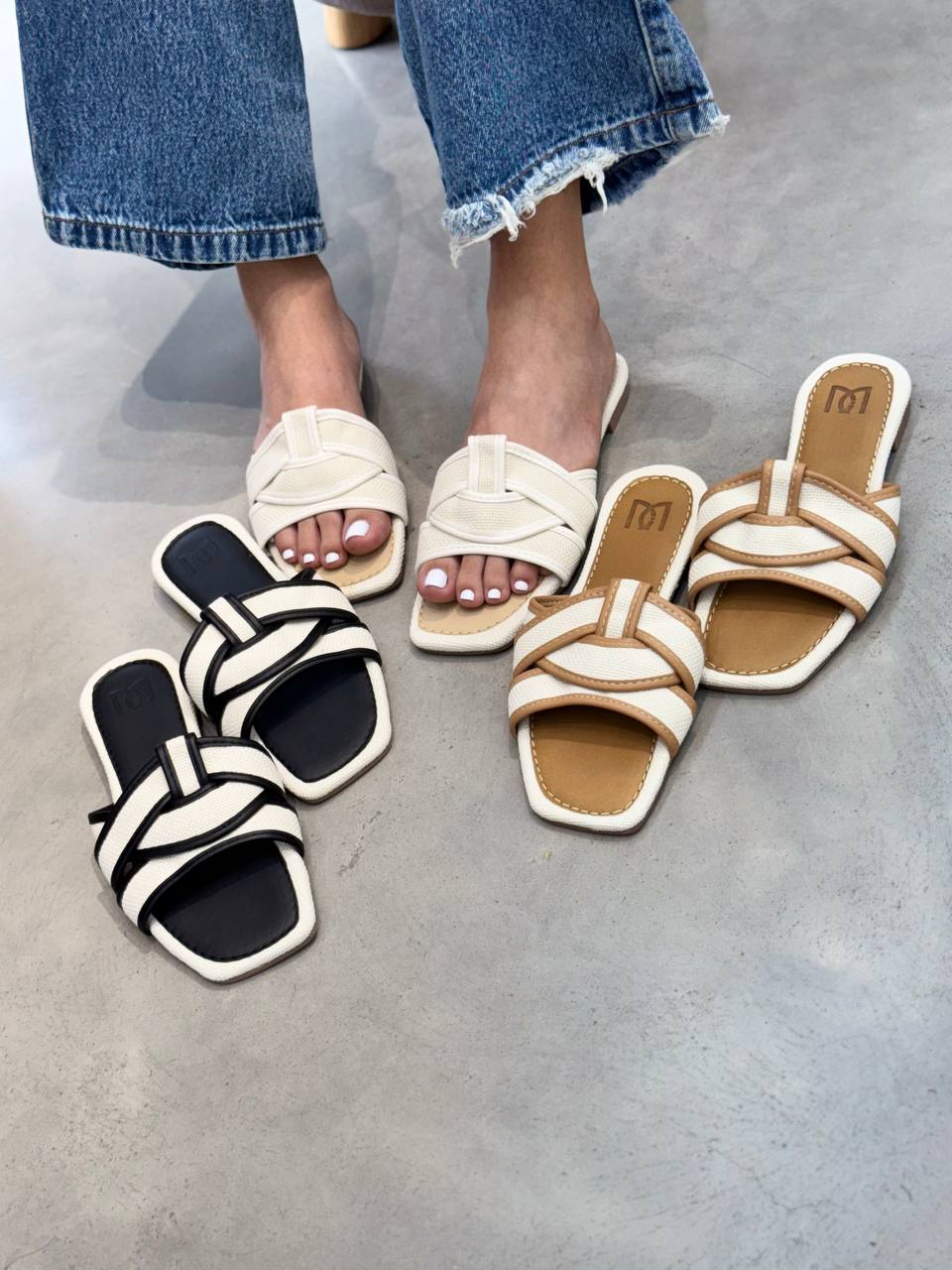 Sandalias Planas casuales en Yute P1425 para mujer | Maraldo