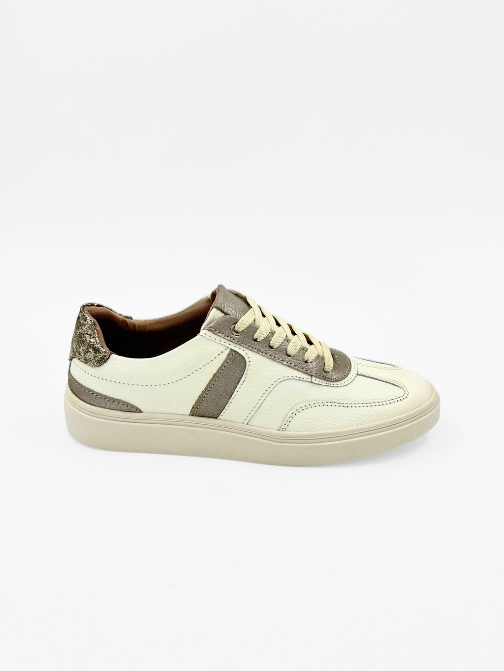 Tenis casuales de cuero combinados DSV63 para mujer | Maraldo