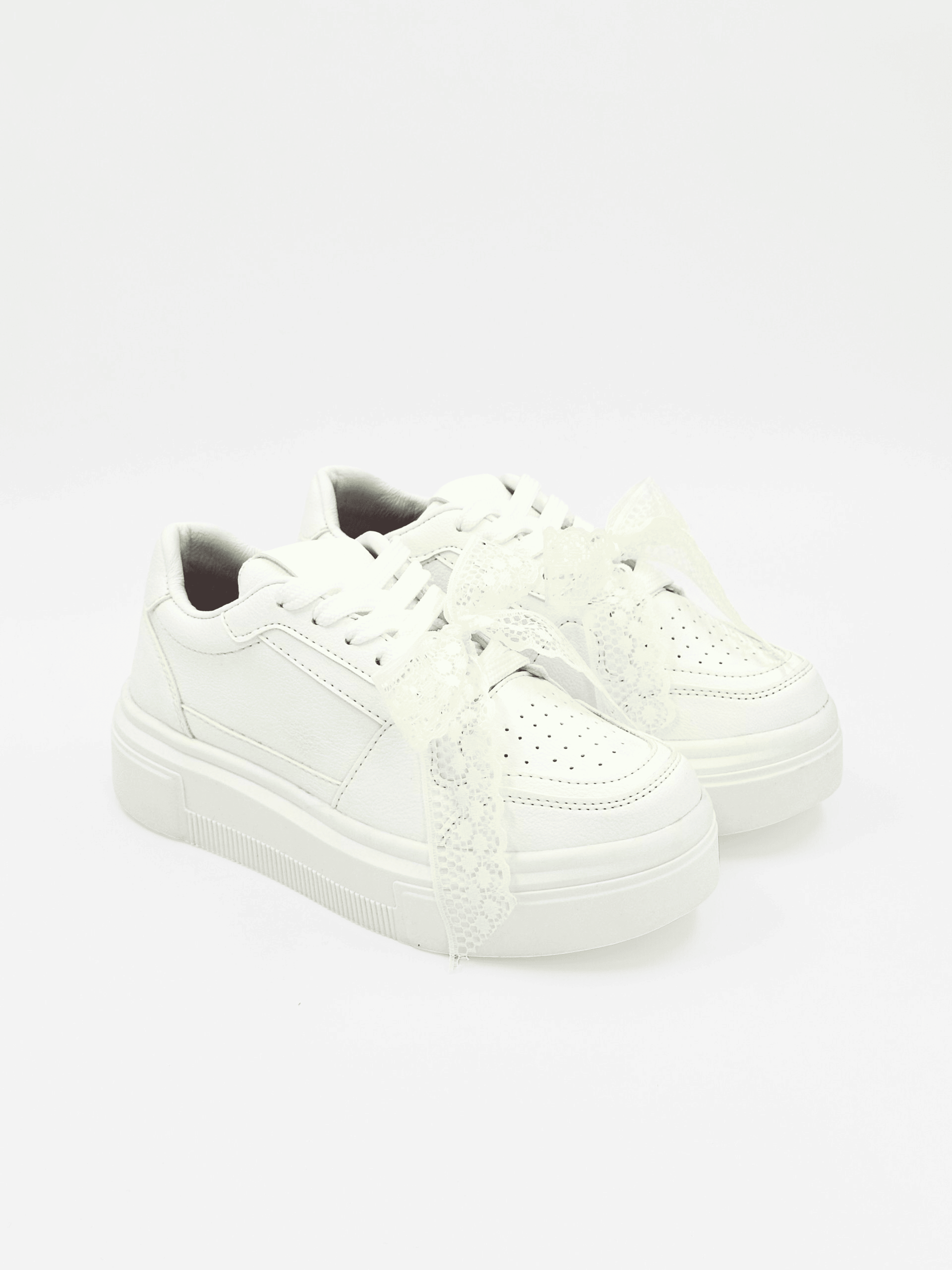 Tenis blanco suela alta  - D894