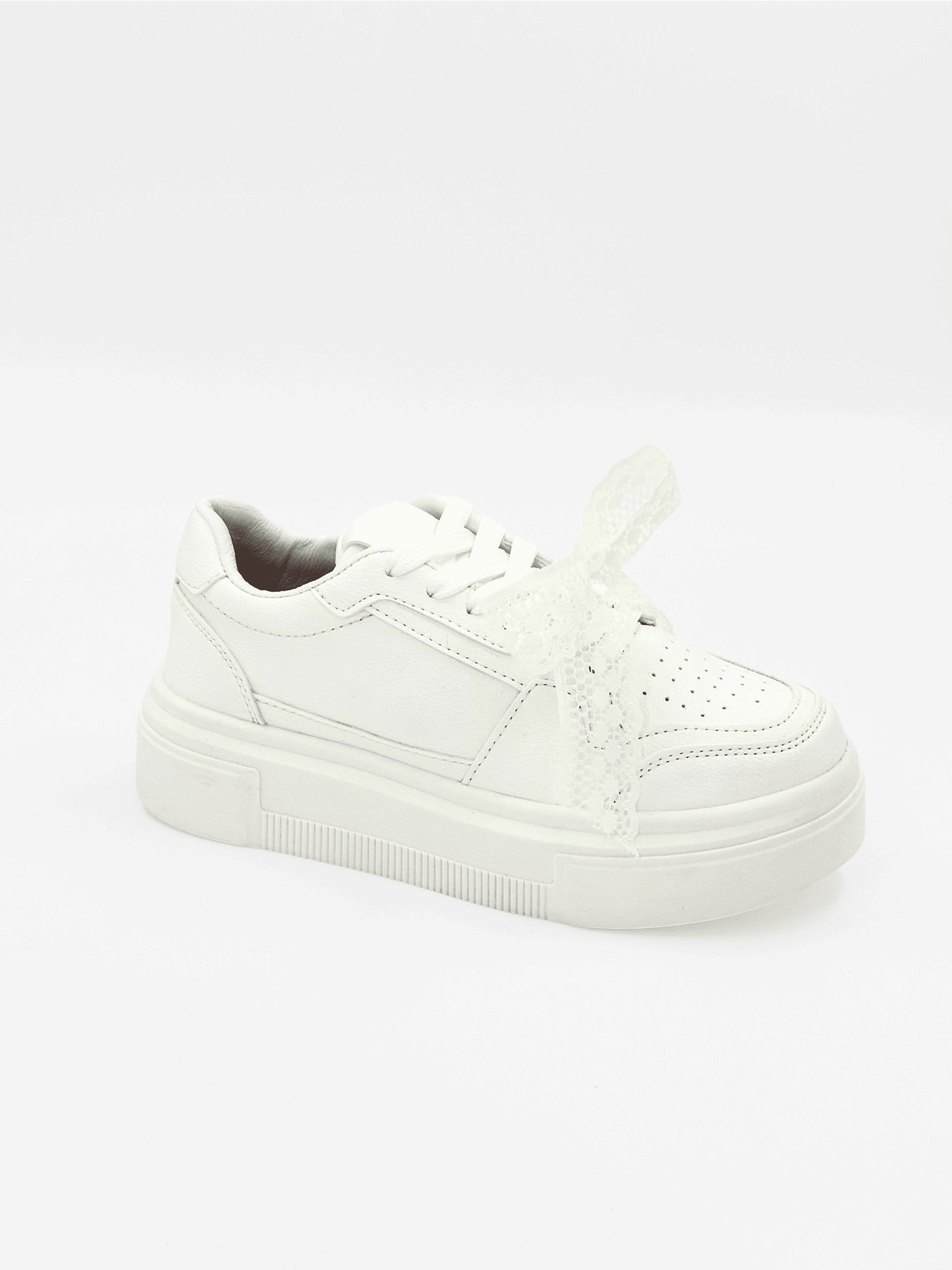 Tenis blanco suela alta  - D894