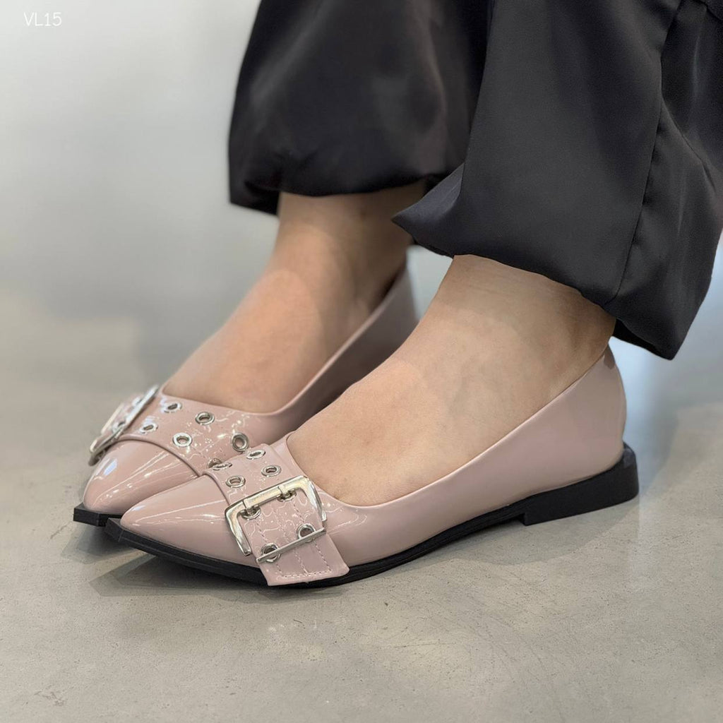 Flats con doble hebilla  VL15 para mujer| Maraldo