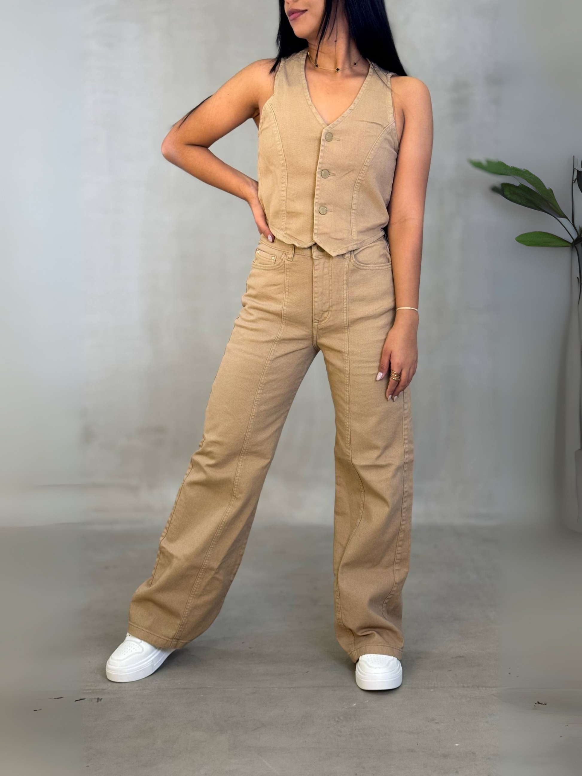 Jean Wide Leg Beige  – JBC25