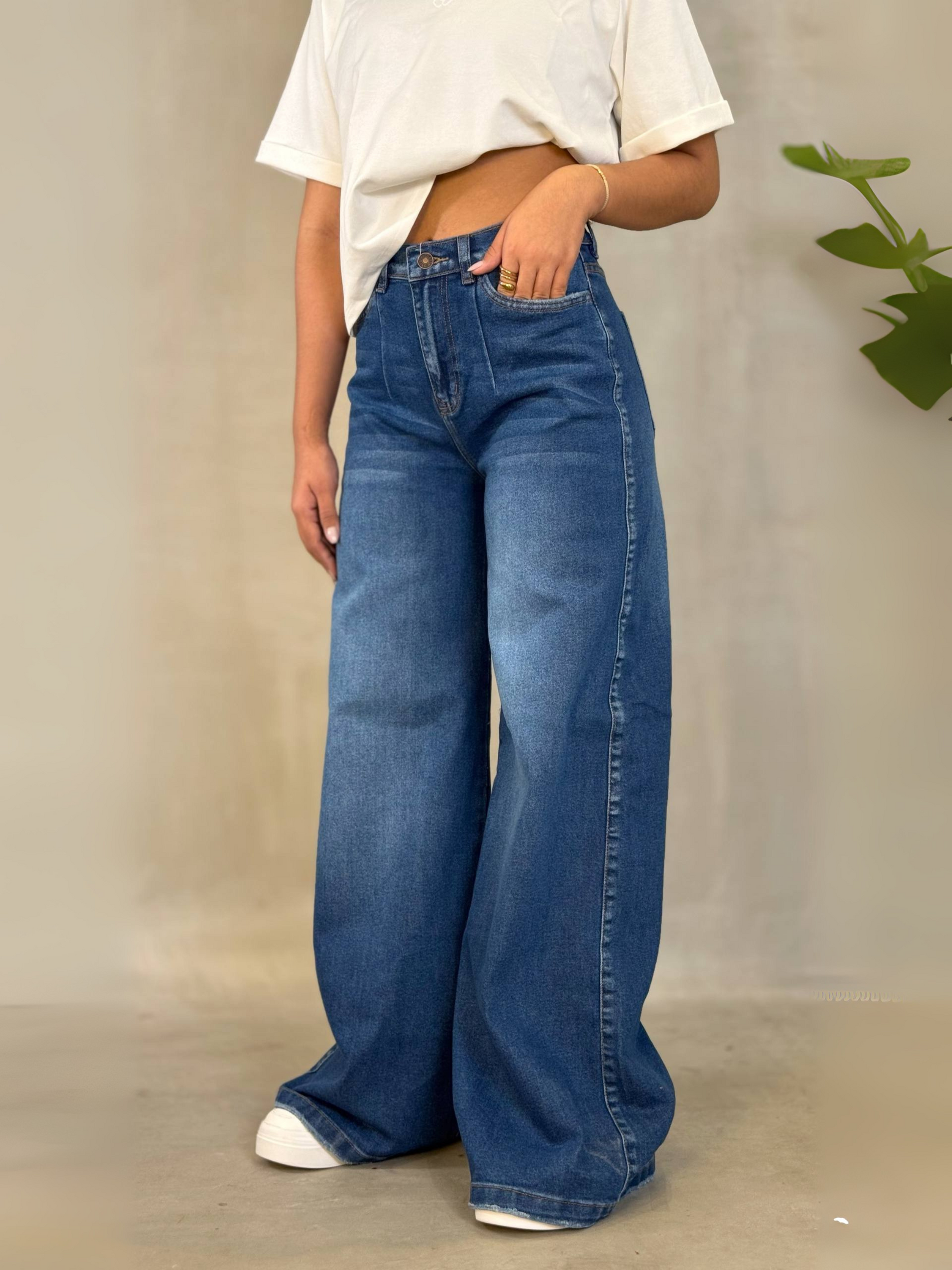 Jean Wide Leg Beige  – JBC23