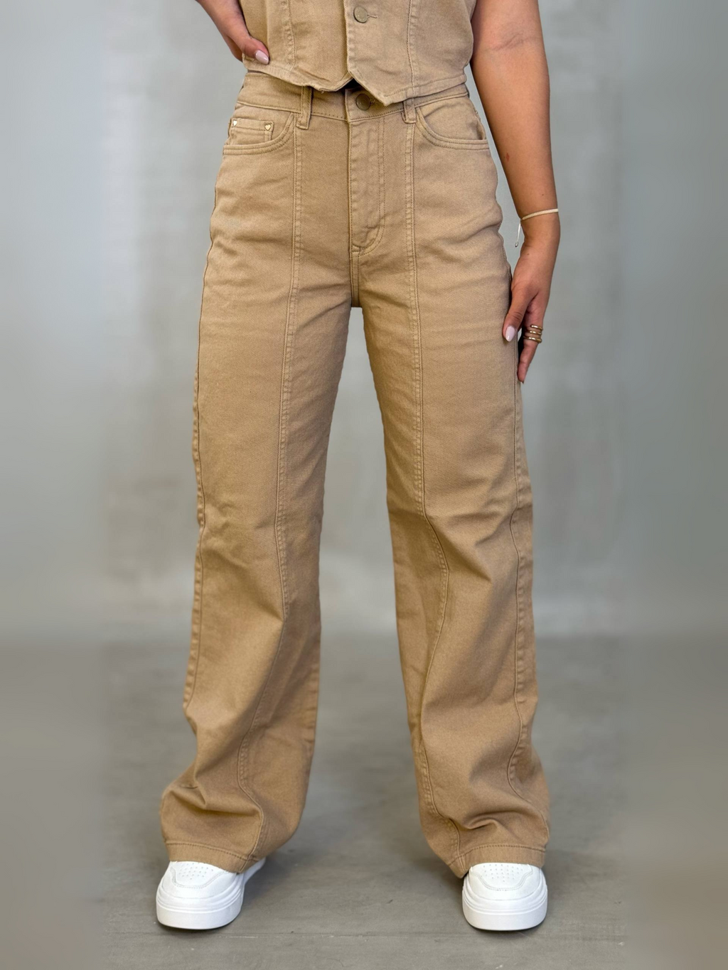 Jean Wide Leg Beige  – JBC25