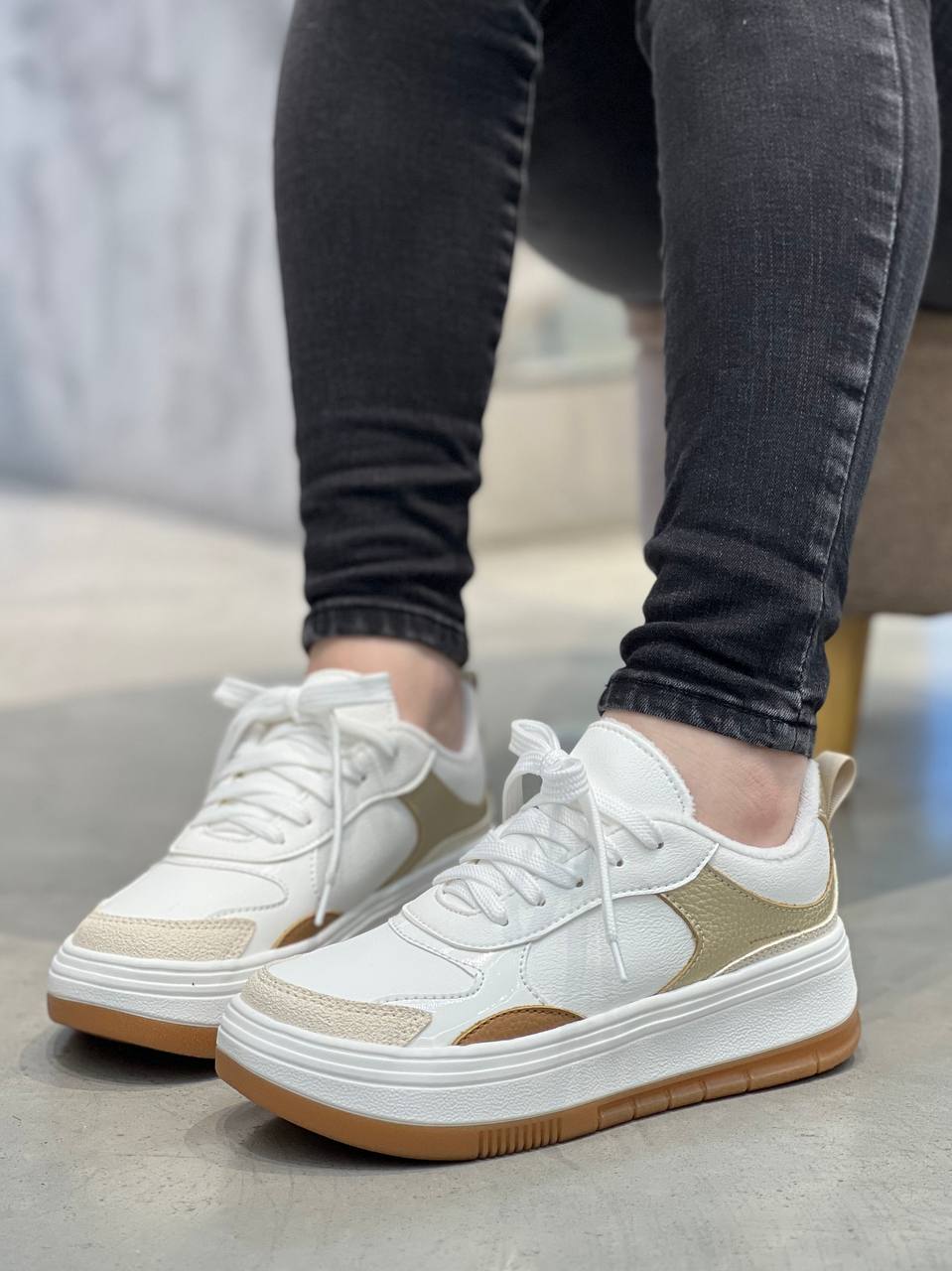 Sneakers Mujer Modernas Blanco - D874