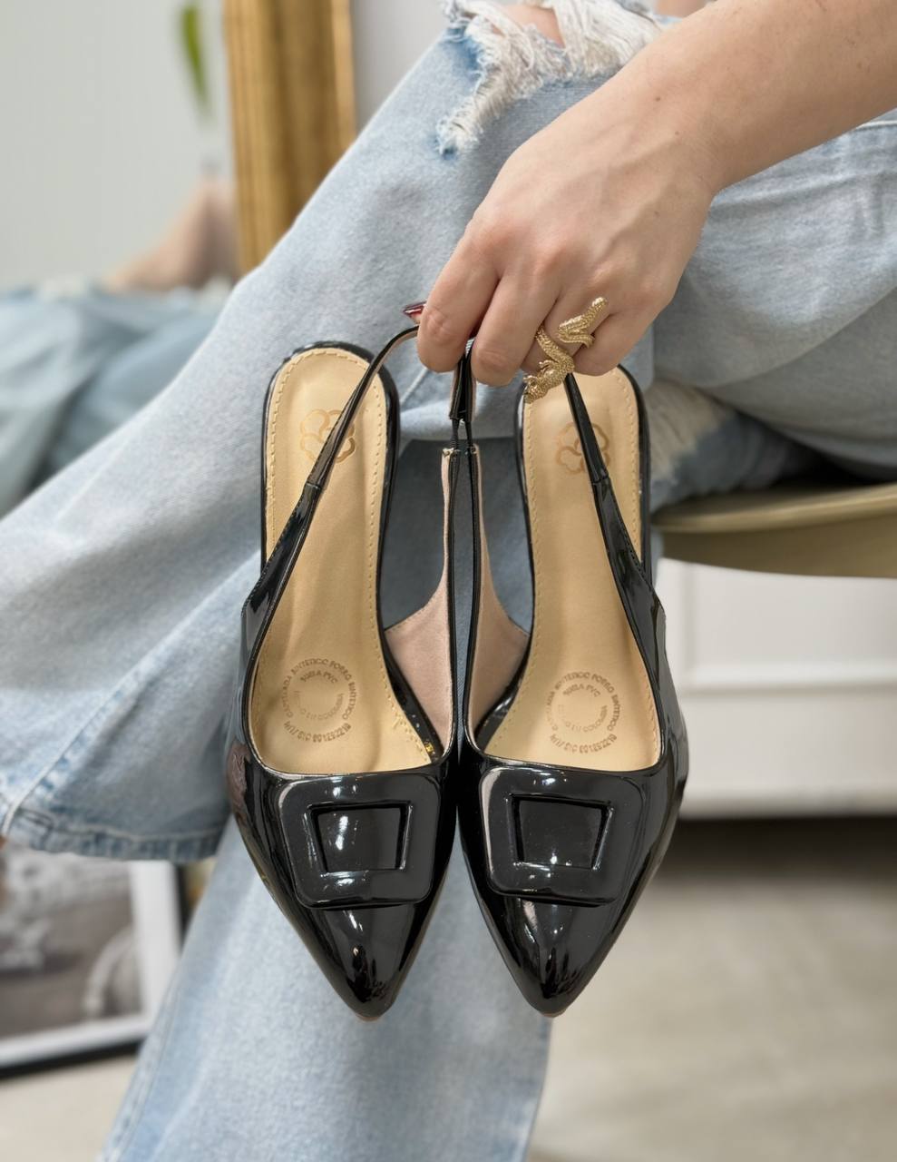 Tacon en Charol Estilo Sofisticado 5.5 cm T510 | Maraldo