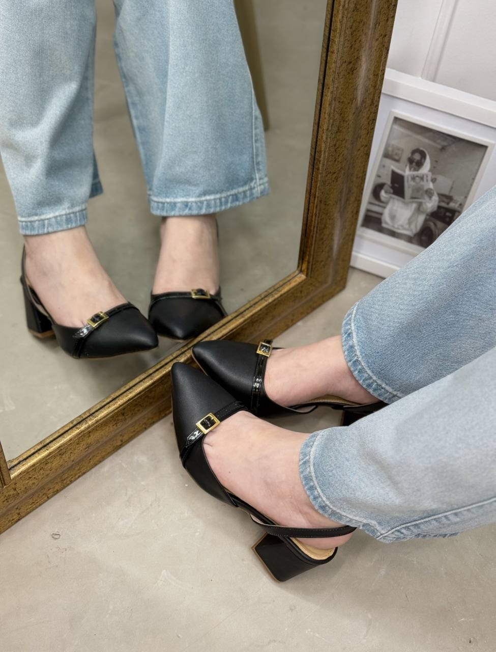 Tacones de Punta Cerrada y Tacón Cuadrado – T516 – Calzado Maraldo