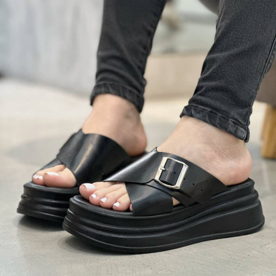 Sandalias negras de moda MB72