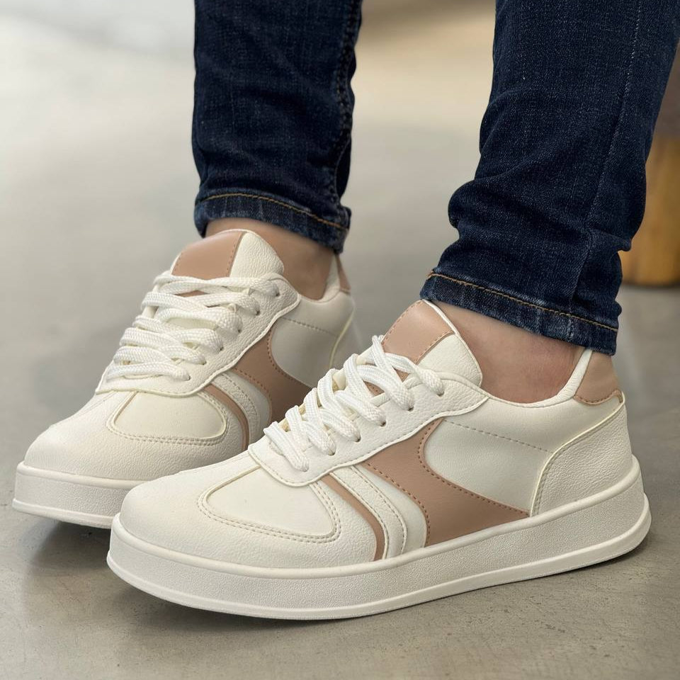 Tenis Mujer Tonos Neutros-  D871