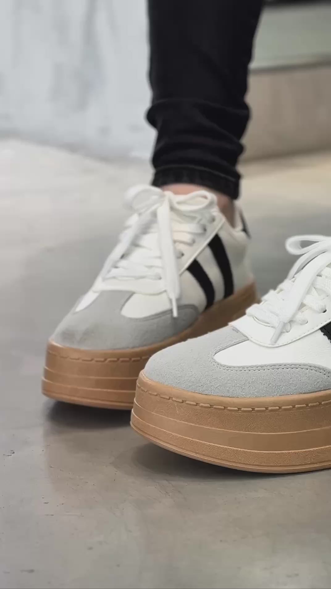 Tenis plataforma casual  5cm para mujer - D865